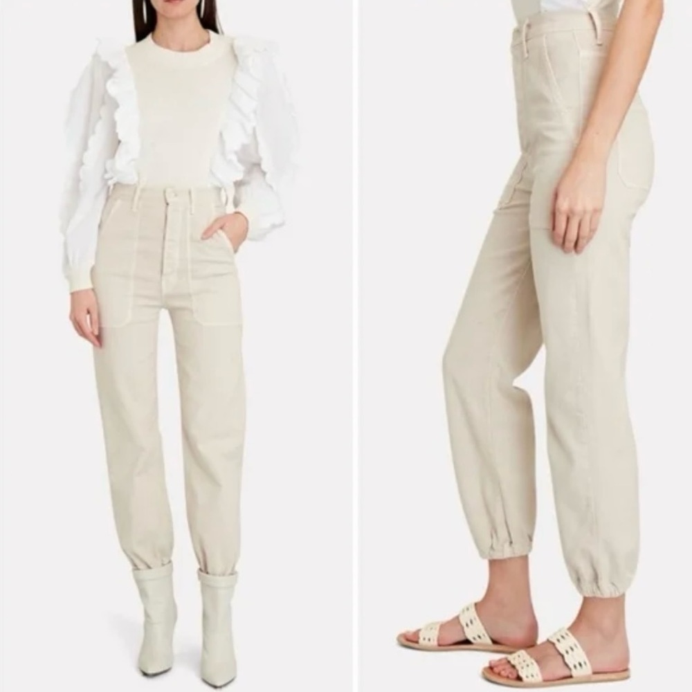 Mother The Wrapper Patch Springy Ankle in Fog Wash Size 23